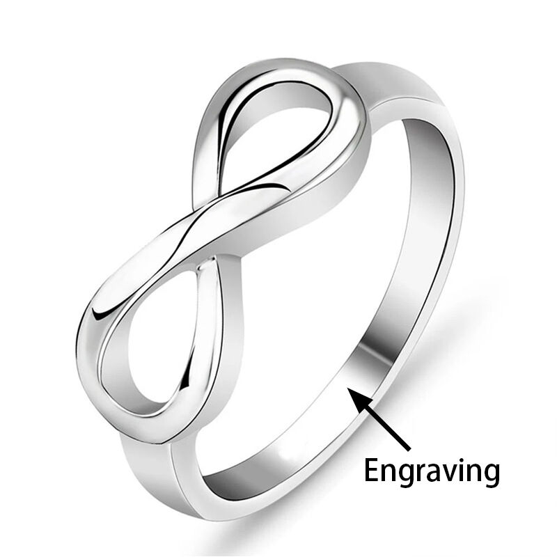 "Love Have No Reason" Personalized Infinity Ring