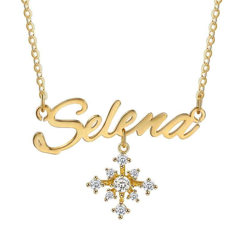 Personalized Snowflake Name Necklace