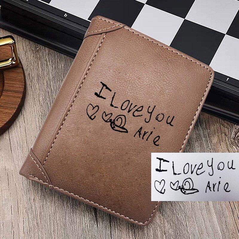 Personalized Handwriting Wallet Photo Wallet Gift For Men