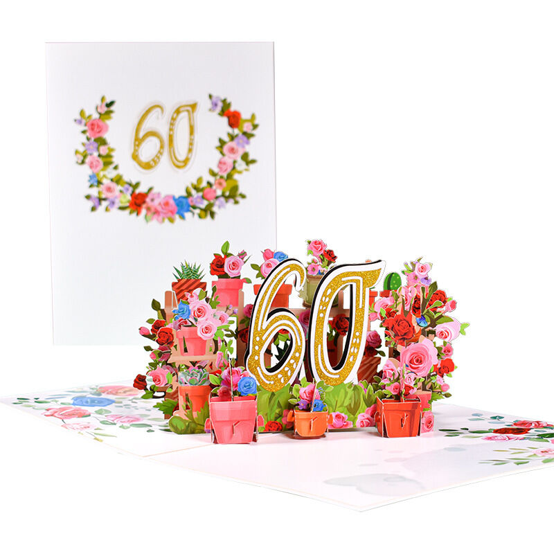 Tarjeta Pop Up 3D de Flores Perfectas para Aniversario