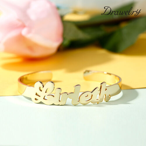 "Dare to be Different" Name Bangle Bracelet