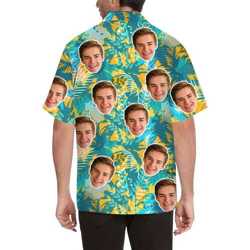 Custom Face Plants Men's All Over Print Hawaiian Shirt