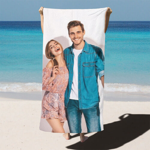Personalized Picture Bath Towel Great Present for Couples