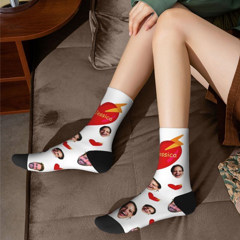 Custom Face Socks Colorful Candy Series Soft and Breathable