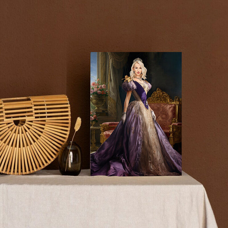 Customized Head Photo Royal Woman Portrait Crown Portrait