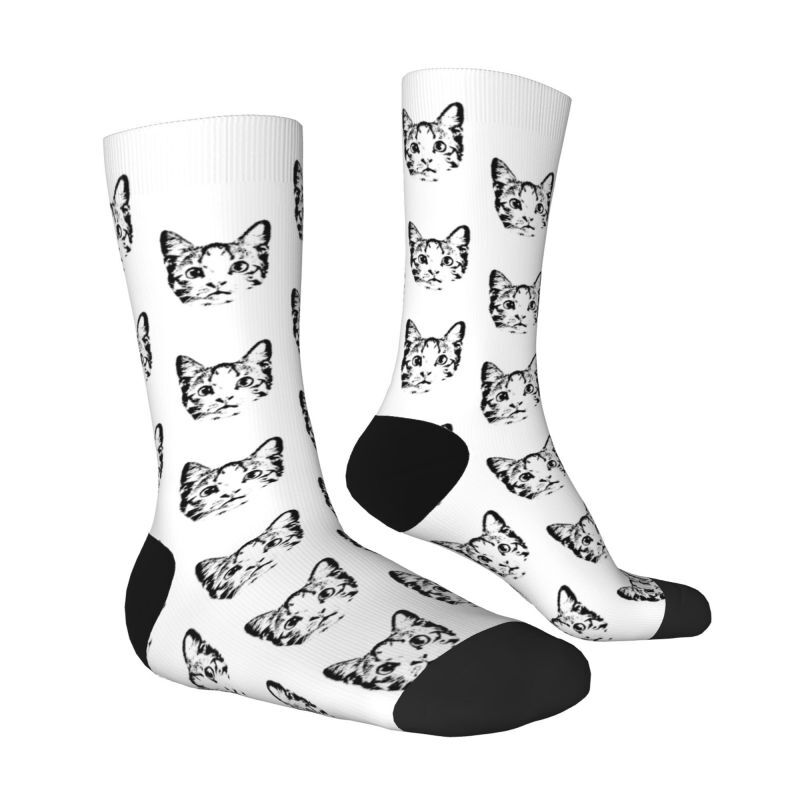 Chaussettes personnalisées pour animaux de compagnie, style croquis, cadeau minimaliste pour les propriétaires d'animaux de compagnie