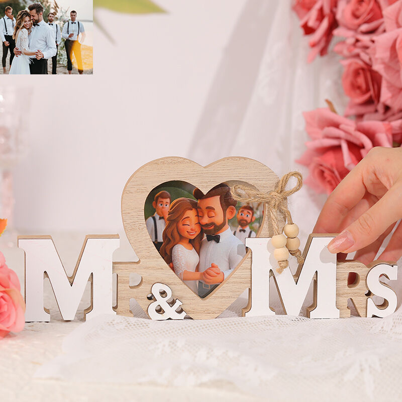 Cadre photo personnalisé style bande dessinée cadeau de mariage