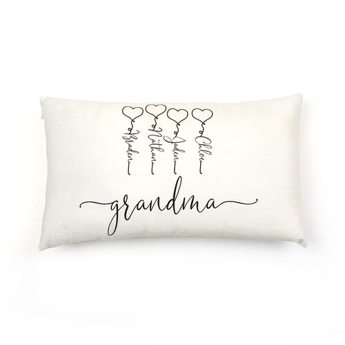 Personalized Family Pillow White