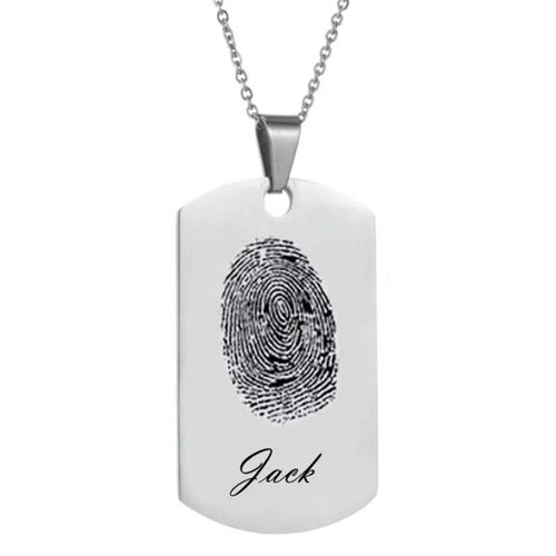 Collana Personalizzata con Impronte Digitale e Nome