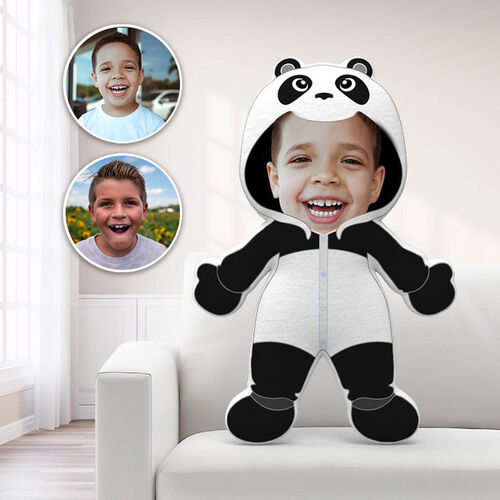 Double Sided Custom Face Pillow Panda Minime Pillow Personalized Photo Pillow Funny Gifts
