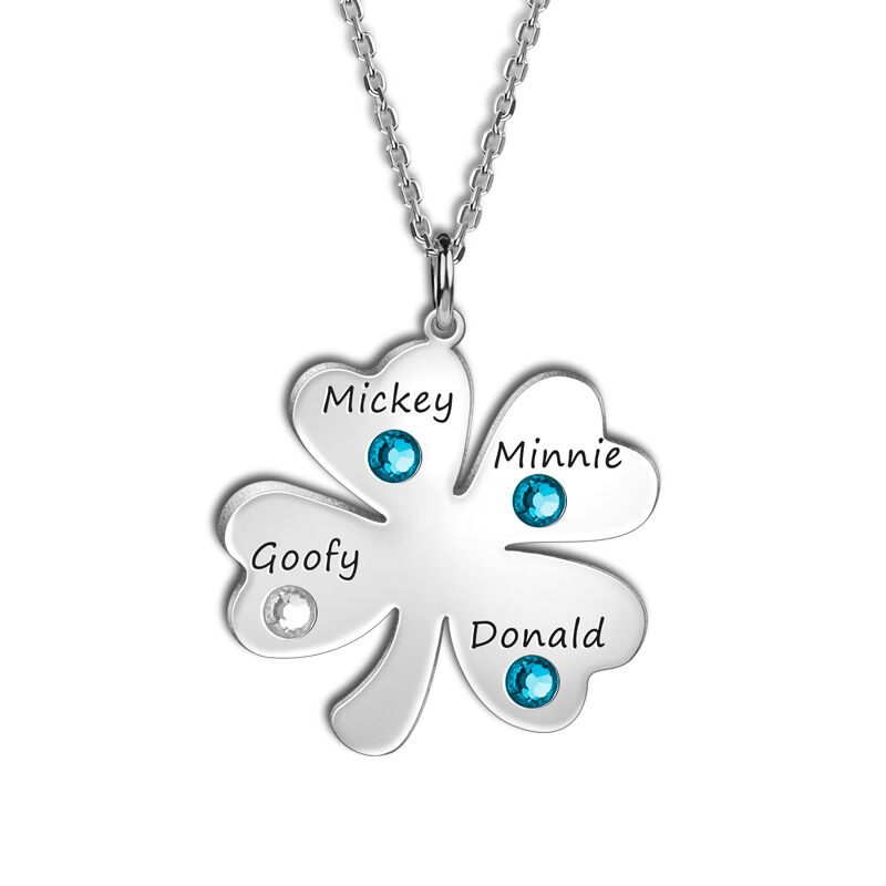 "The Luck Belongs to You" Personalized Necklace With Birthstone
