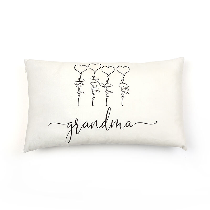Personalized Family Pillow White