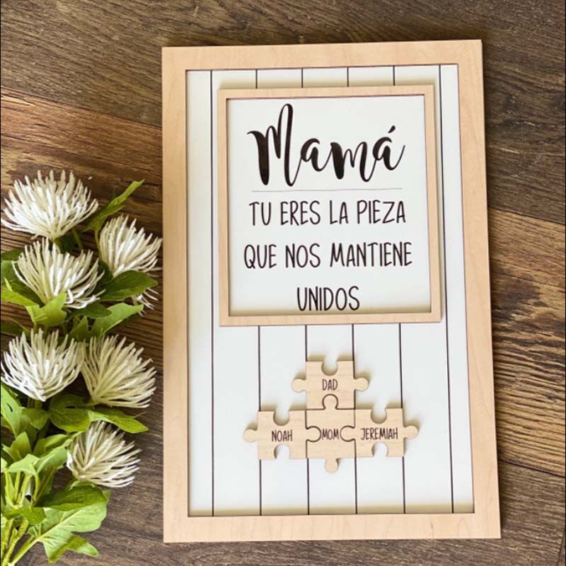 Personalized Mother's Day Puzzle Sign Gift for Mom