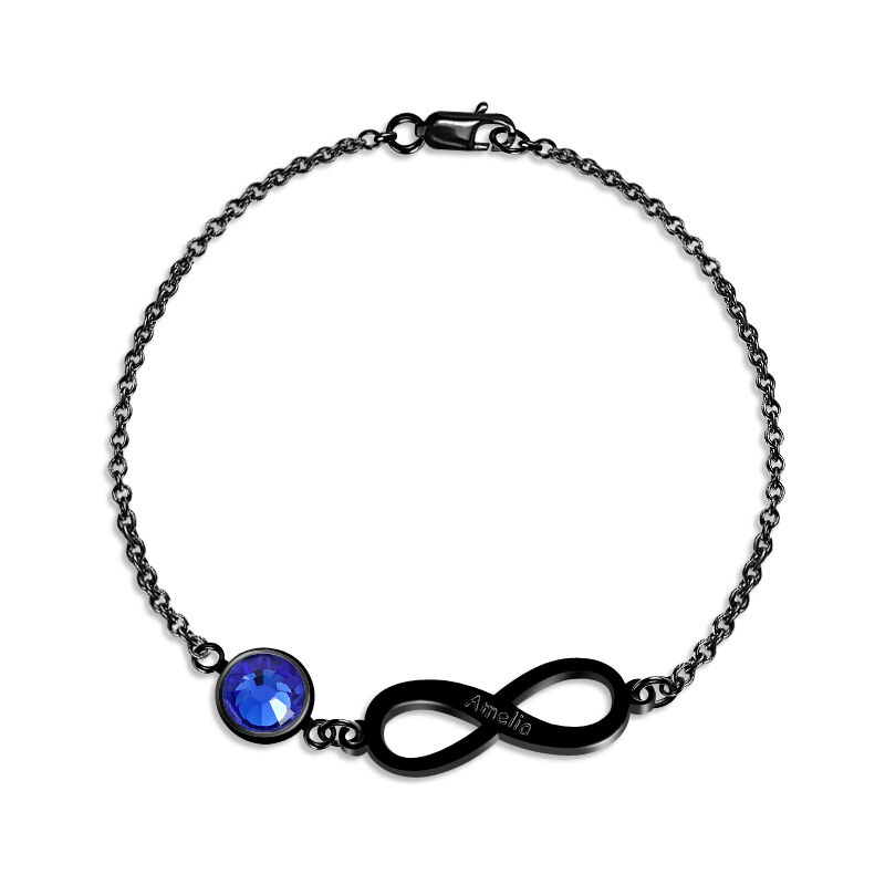 "One of a Kind" Infinity Bracelet With Birthstone