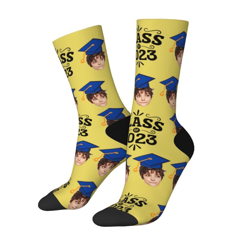 Calcetines personalizados 5 colores con foto como regalo de graduación