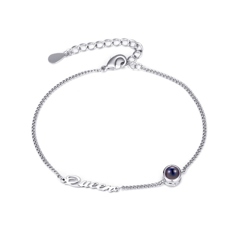 Personalized Projected Photo Bracelet With Name Warm Birthday Gift