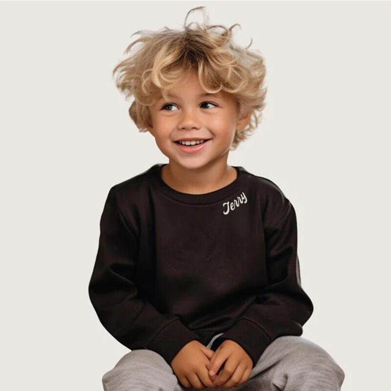 Personalized Kids Embroidered Sweatshirts Customized Name Gifts For Children