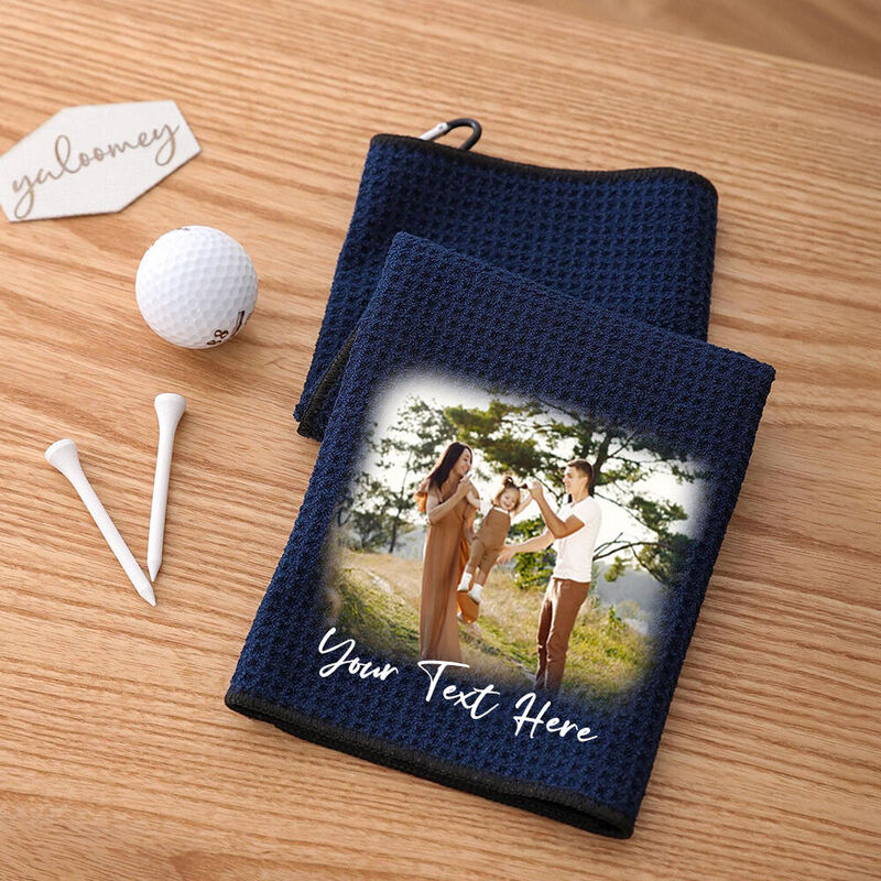 Personalized Golf Towel with Family Photo is a Great Gift for Golf Lovers