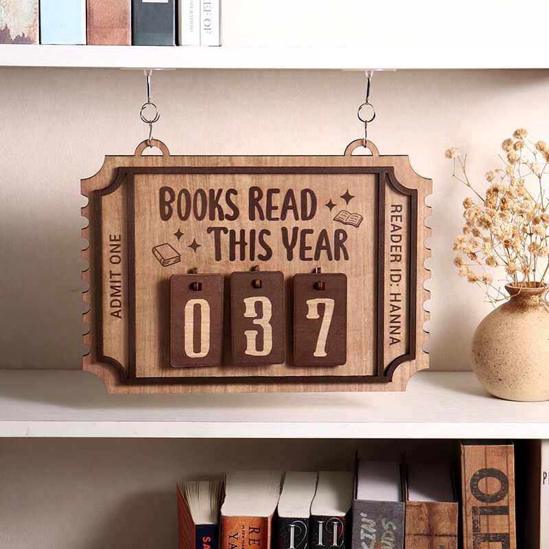 Rastreador de libros con nombre personalizado, decoración de estantería, regalo exquisito para el lector