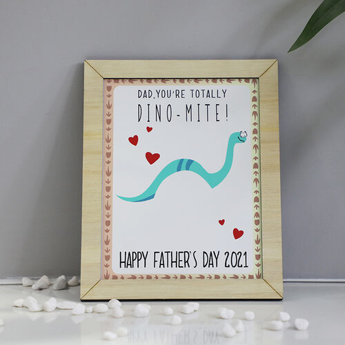 Dad You Are Totally DINO-MITE Kids Child Handprint Frame DIY Present