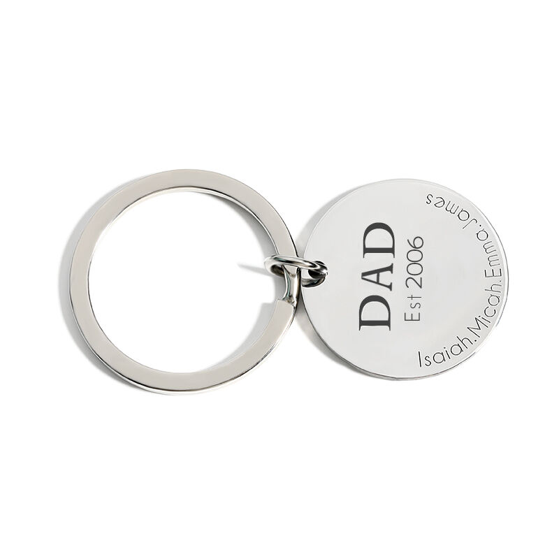 "Dear Dad" Custom Engraved Memorial Key Chain