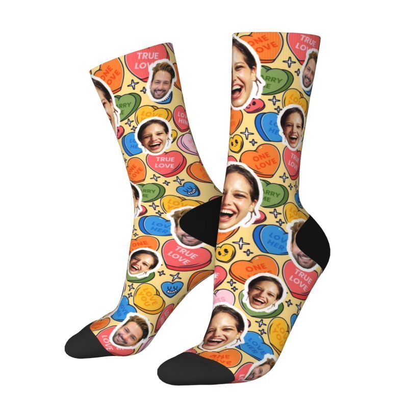 Gepersonaliseerde sokken Super Love voor koppels