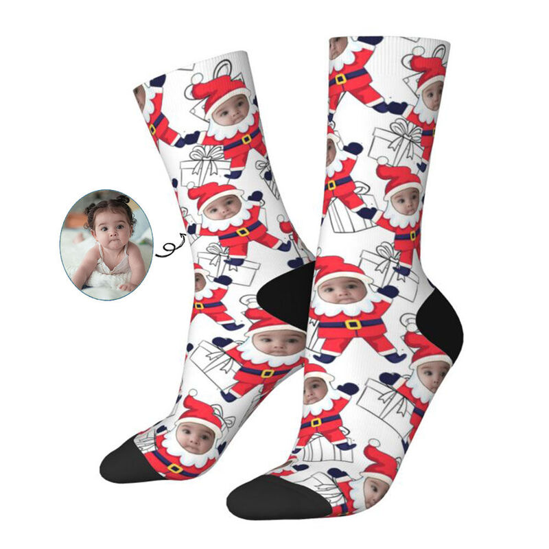 Personalisiertes Gesicht Socken Cute Christmas Baby Weihnachtsgeschenk für die Familie