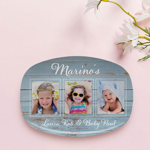 Custom Name and Picture Plate Perfect Present for Grandparents