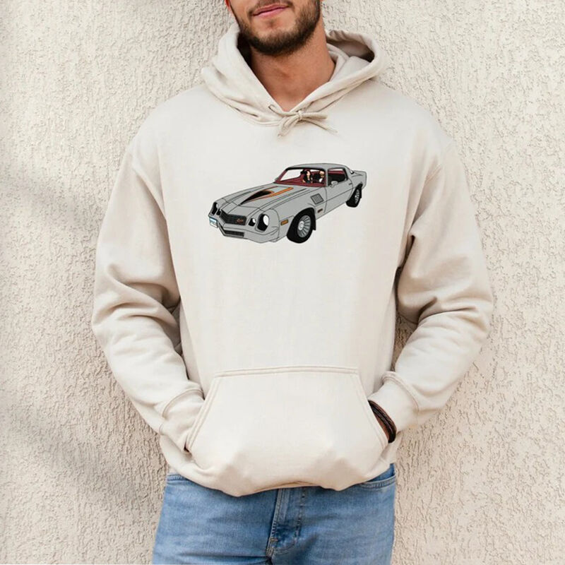 Personalized Hoodie Custom Embroidered Color Car Photo Cool Gift for Car Lovers