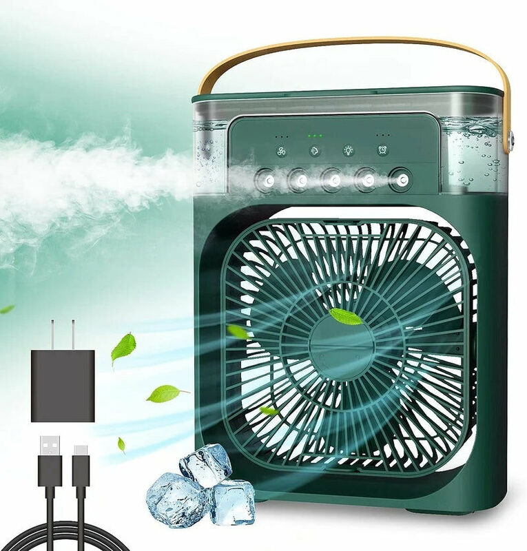 ミスト 扇風機 冷風機 加湿器 USB 静音 3段階風量調節 タイマー機能