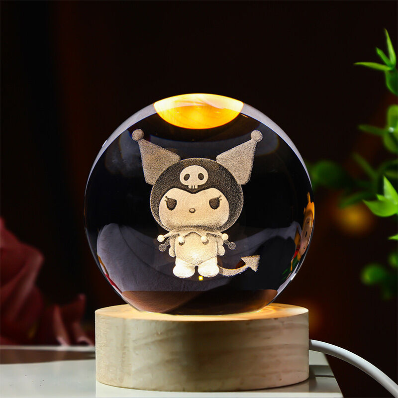 3D Carved Crystal Ball Night Light Interesting Gift for Children
