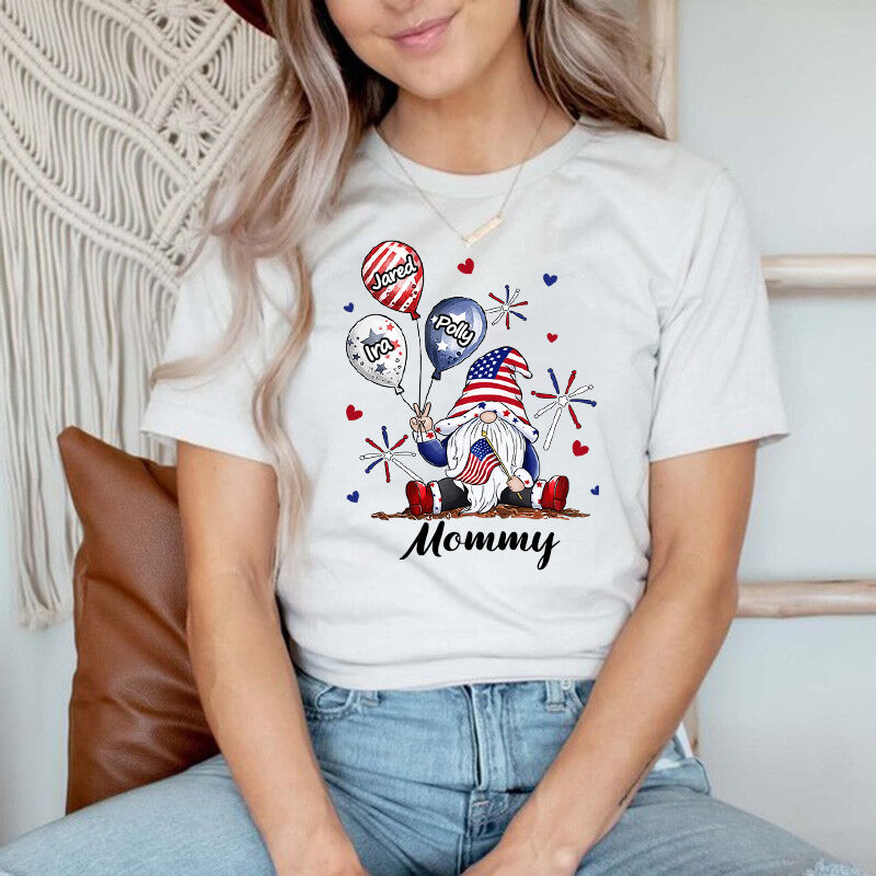 Personalized T-shirt July Brings Joy And Happiness Custom Names Funny Design Perfect 4th Of July Gift