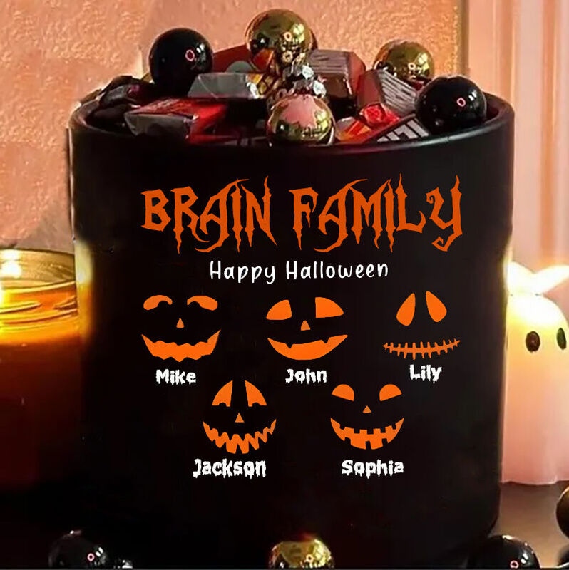 Personalized Name Candy Bowl Flower Pot Special Gift for Halloween