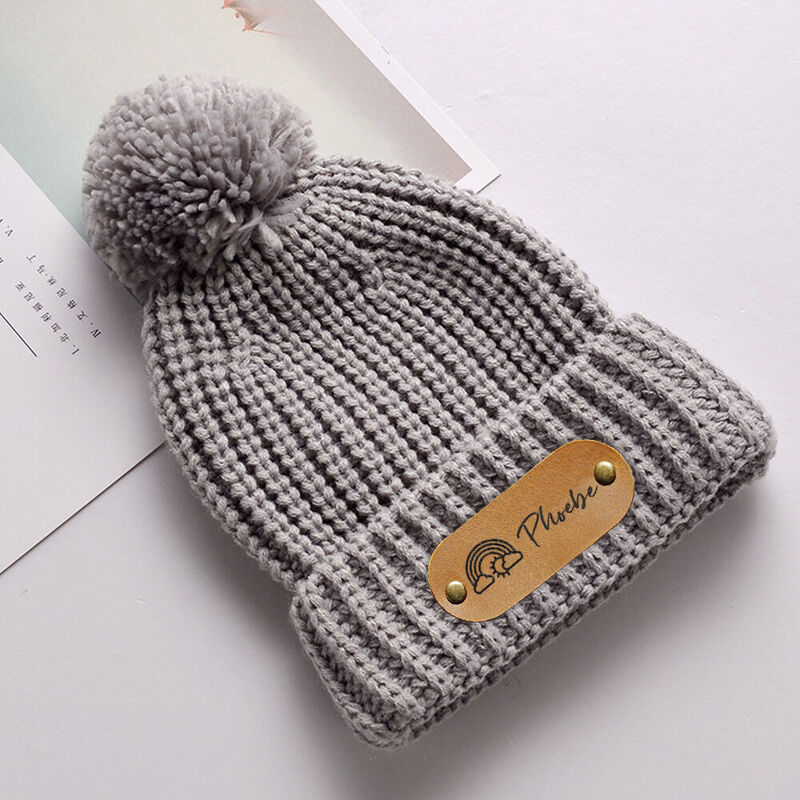 Gorro personalizado para bebé, etiqueta con nombre personalizada, bonito símbolo de regalo para recién nacido