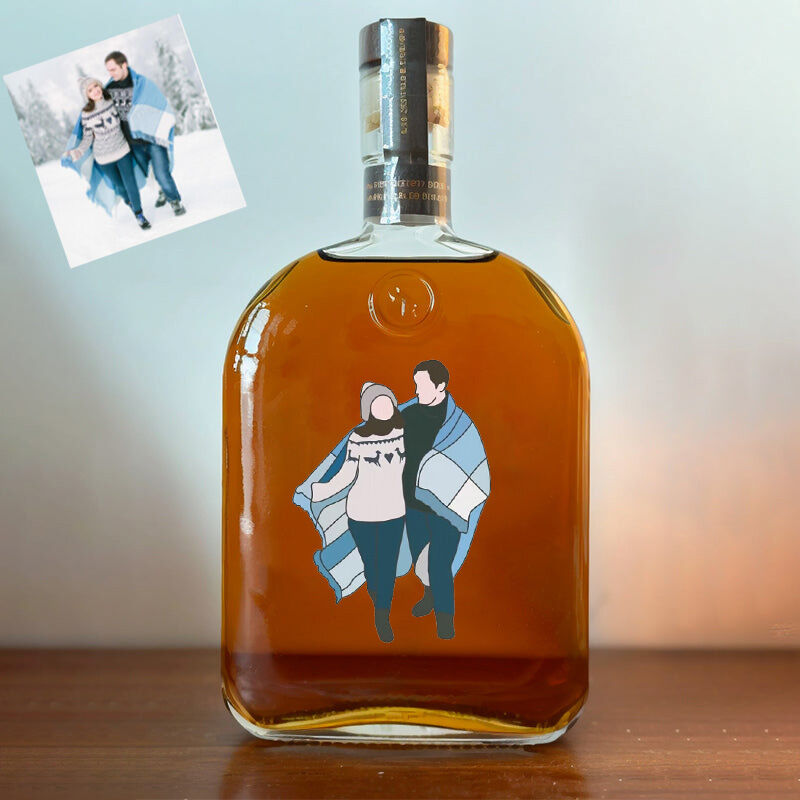 Personalized Picture Whiskey Bottle Special Gift for Your Love
