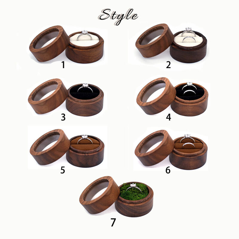Personalized Wooden Jewelry Box Unique Ring Box Custom Name and Date Gift for Anniversary