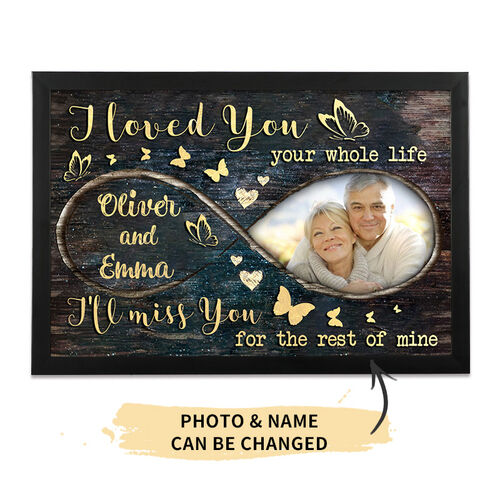"I Will Miss You For The Rest Of Mine" Custom Photo Frame