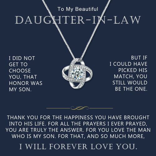 Gift for Daughter In Law "For All The Prayers I Ever Prayed, You Are Truly The Answer" Necklace