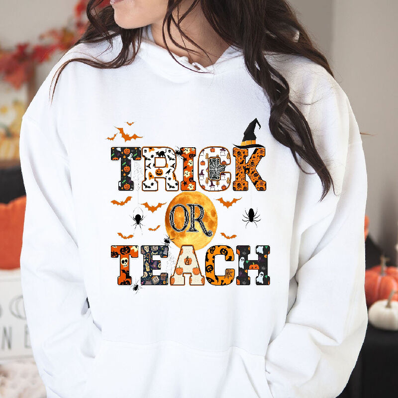 Cool Style Hoodie with Horrifying Moonlit Night Pattern Amazing Halloween Present