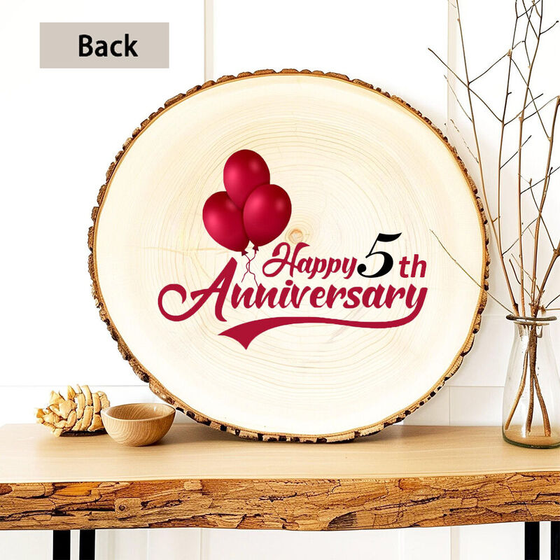 Personalized Wooden Oval Photo Frame Customized Photos for Anniversary