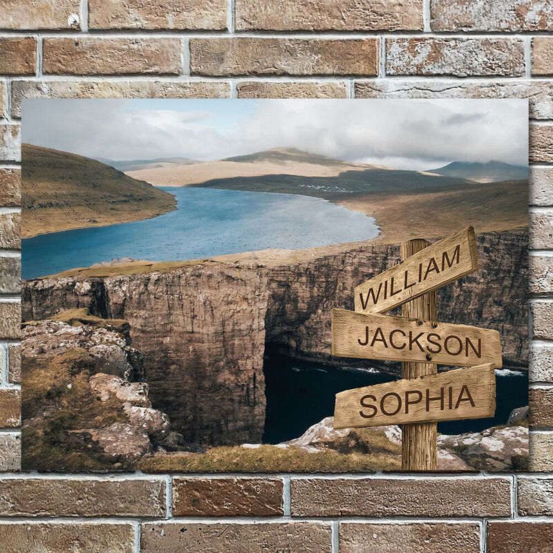 Personalized Name Canvas Wall Art Funny Present for Adventure Lovers