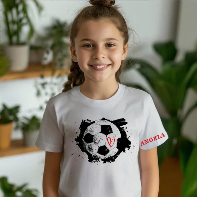 Personalized Children's T-Shirts With Custom Name And Football Graphics For Sports Fanatics