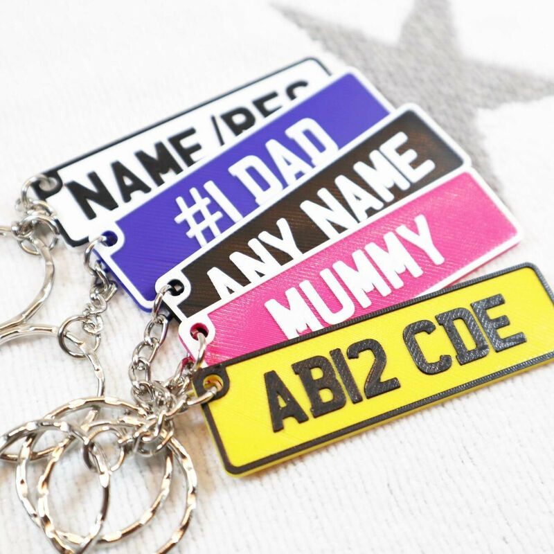 Llavero personalizado impreso en 3D con texto personalizado, regalo sencillo para él