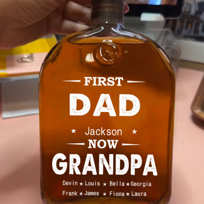 Personalized Name Whiskey Bottle Best Gift for Family