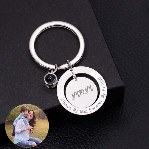 Personalized Mom Photo Projection Keychain Gift for Mom