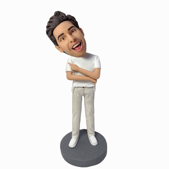 Bobblehead personalizzato con teste personalizzate in pose divertenti per gli uomini