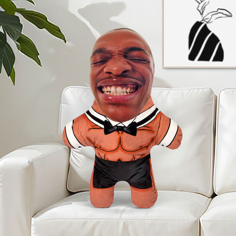 Individuelles Gesichtskissen Butler in the Buff Gesichtskissen Spoof Puppe für Ihn