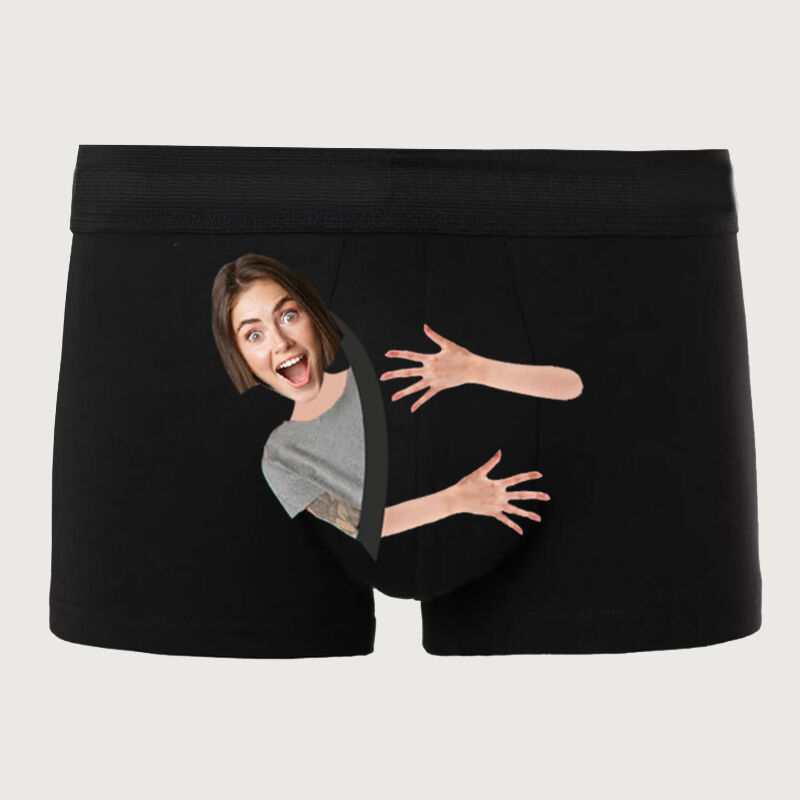 Personalized Picture Men's Underwear Boxer Briefs Funny Gift for Him