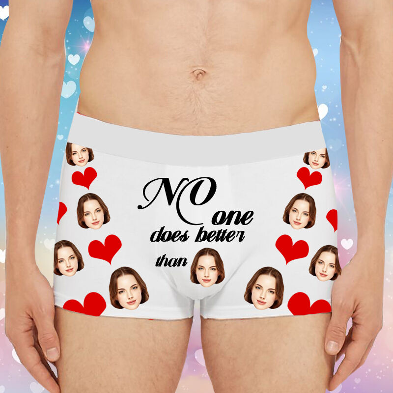 Personalized Picture Men's Underwear Boxer Briefs Great Present for Valentine's Day