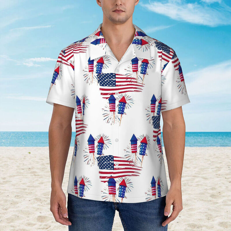 Personalized Hawaiian Shirts Custom Child's Name Men Casual Shirts for Dad